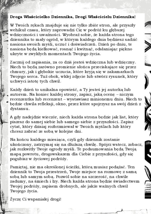 Dziennik pozytywnych myśli, refleksji i wdzięczności [PDF do samodzielnego wydruku] - obrazek 2